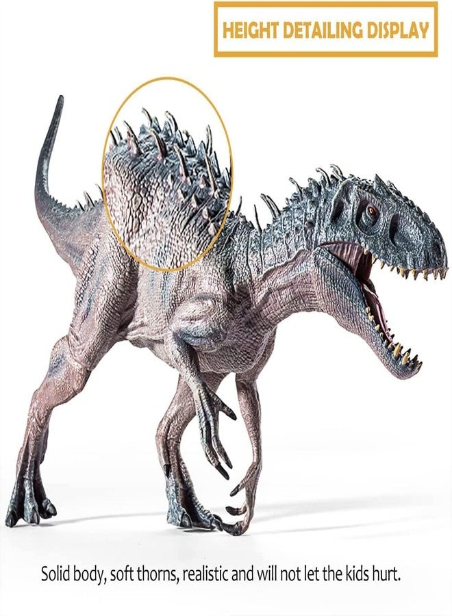 BAREPEPE Realistic T Rex Dinosaur Animal Figure for Kids Real Textured Dinosaurs Toy (Gray Indominus (25F)) - Image 5